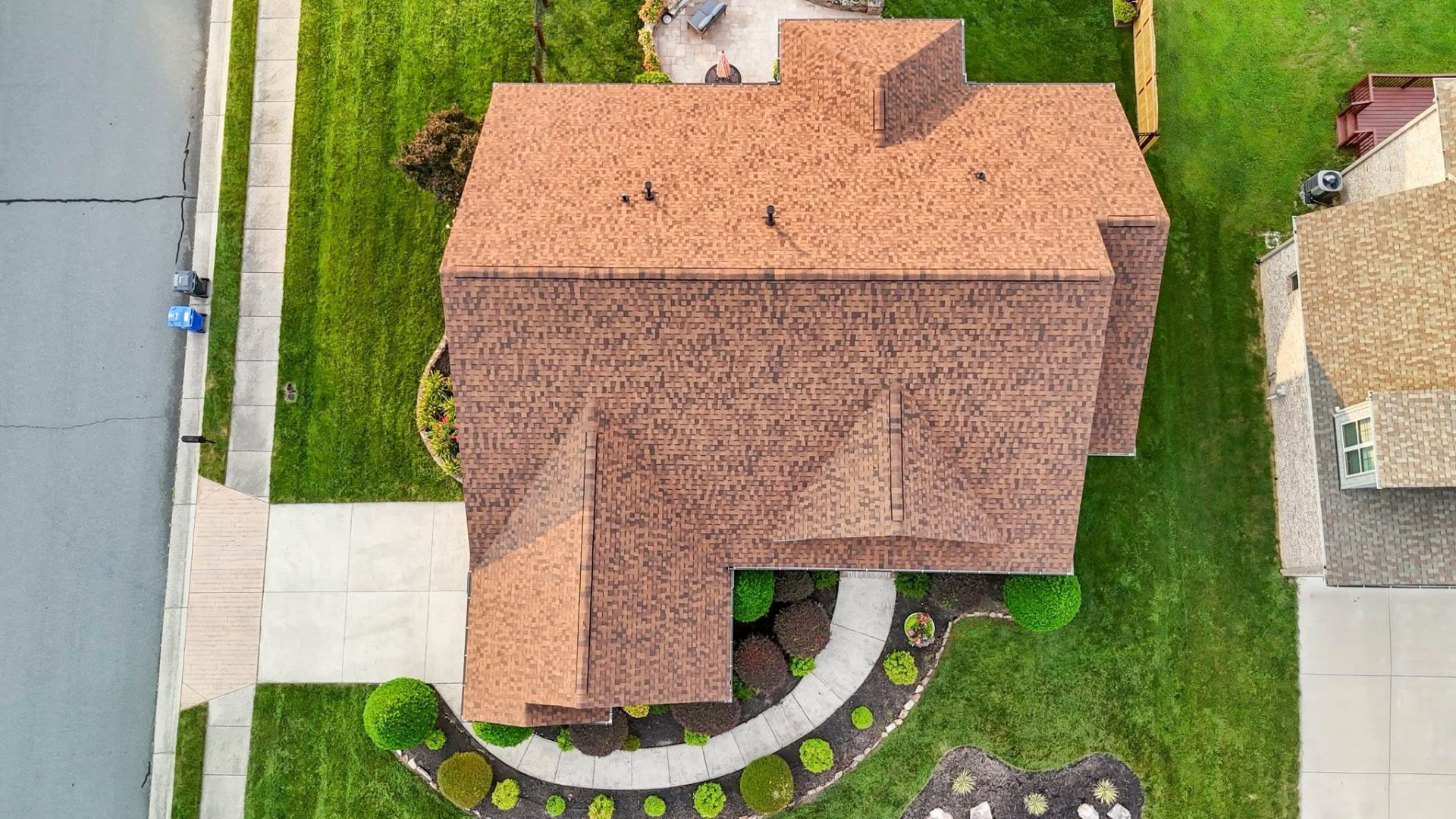 Completed roof replacement by All American Roofing & Restoration