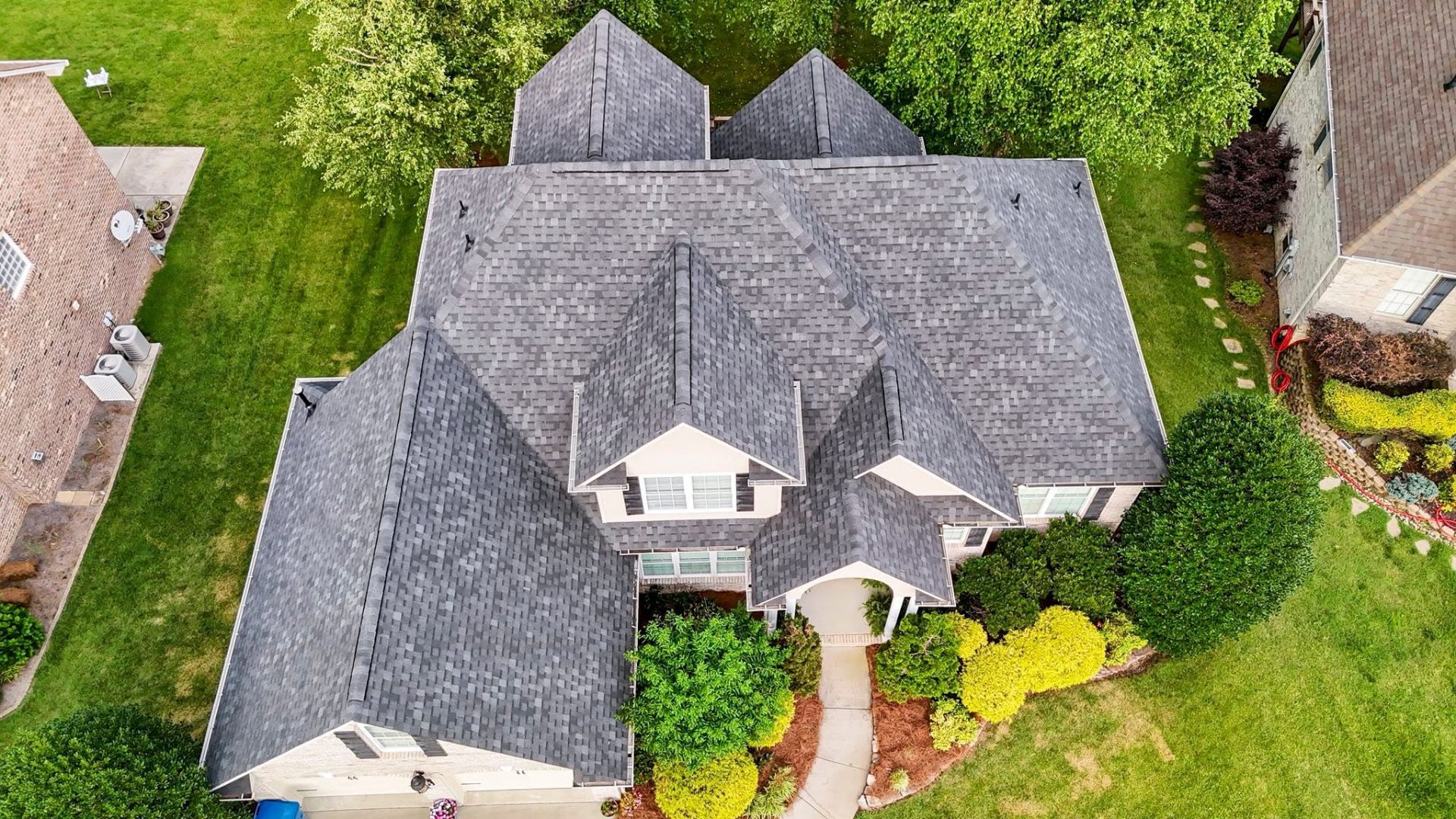 Completed roof replacement by All American Roofing & Restoration