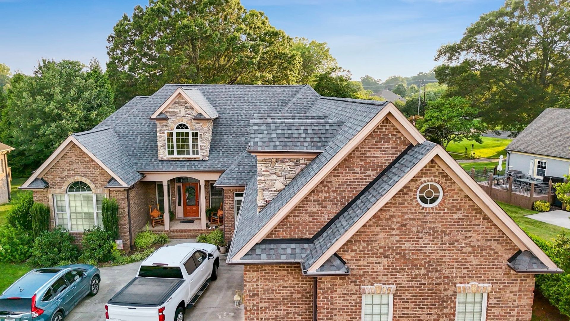 Completed roof replacement by All American Roofing & Restoration
