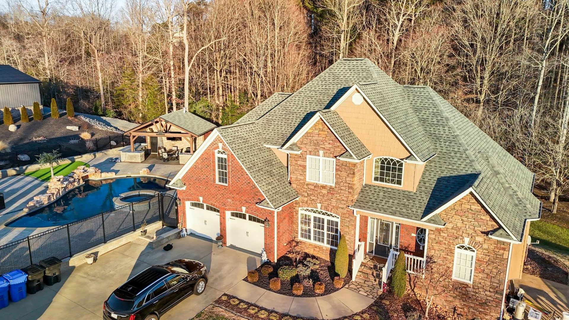 Completed roof replacement by All American Roofing & Restoration