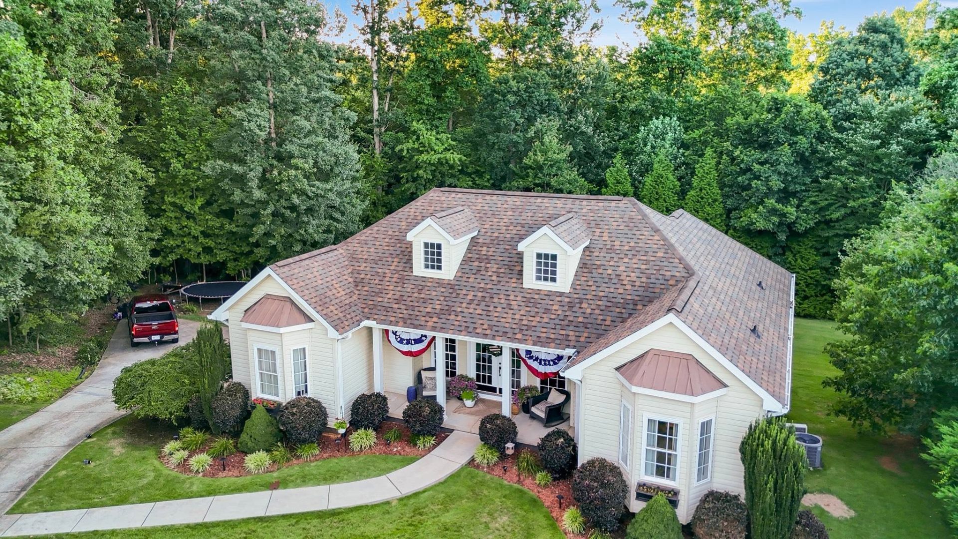 Completed roof replacement by All American Roofing & Restoration