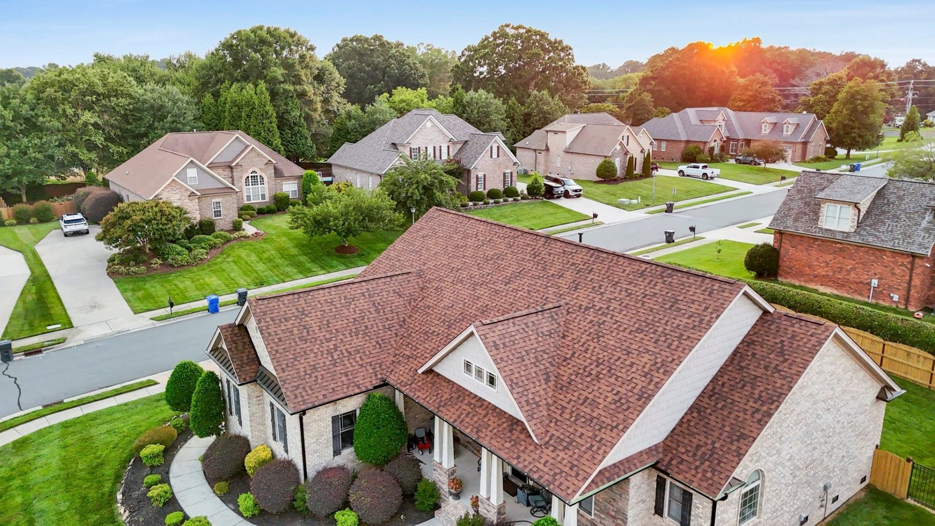 Completed roof replacement by All American Roofing & Restoration
